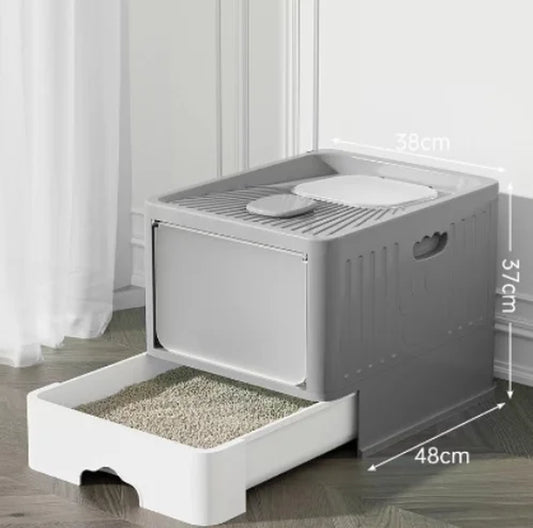 Cat Litter Box, Cat Toilet House, Self-Cleaning Litter Tray, Automatic Self-Cleaning Cat Litter Box with Ultraviolet Rays