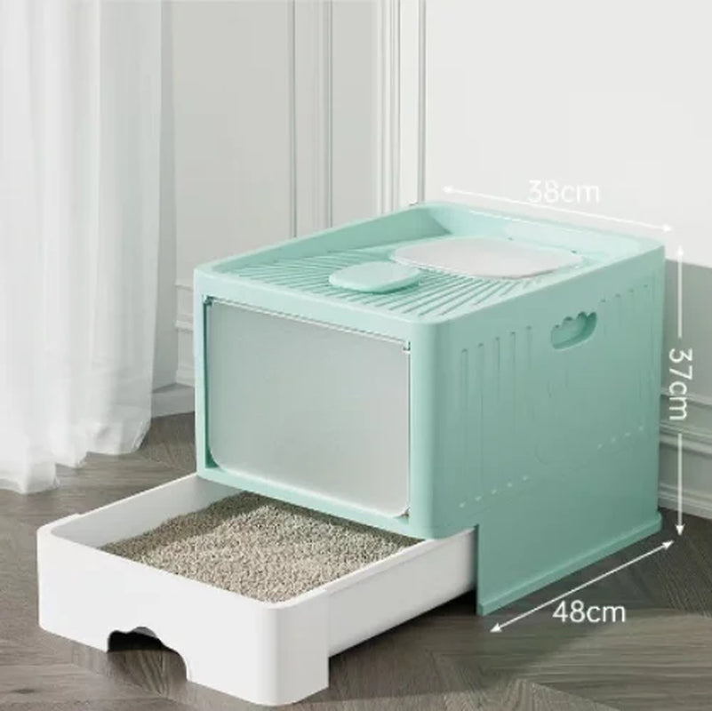 Cat Litter Box, Cat Toilet House, Self-Cleaning Litter Tray, Automatic Self-Cleaning Cat Litter Box with Ultraviolet Rays